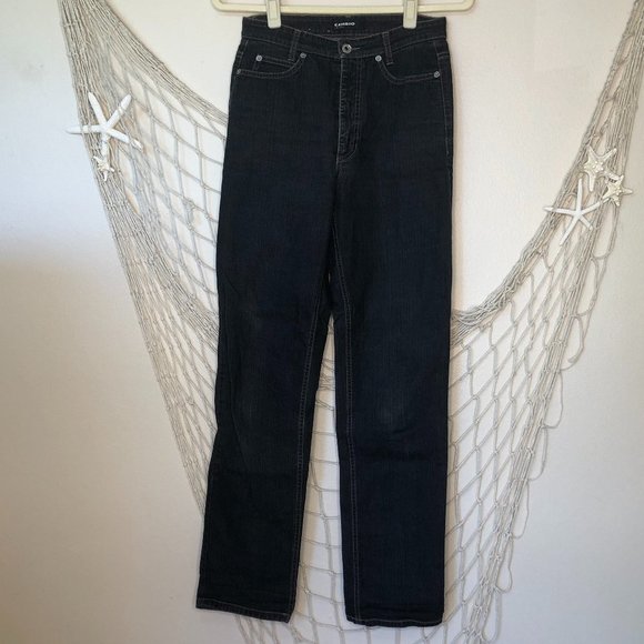 CAMBIO Sharon High Rise Straight Leg Black Jeans 6 - Picture 2 of 14